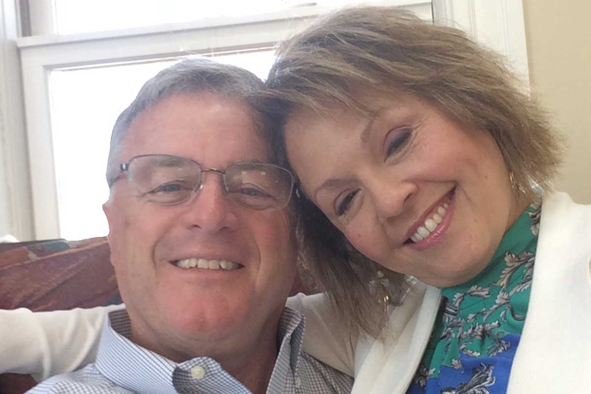 MSK 斯隆前列腺癌患者 John Brannan 和妻子。